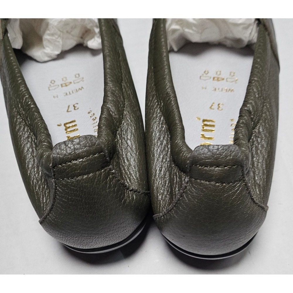 Vitaform Olive Green Leather Loafer Flats Bow Comfort Shoes Womens EU 37/US‎ 7 - Picture 14 of 16